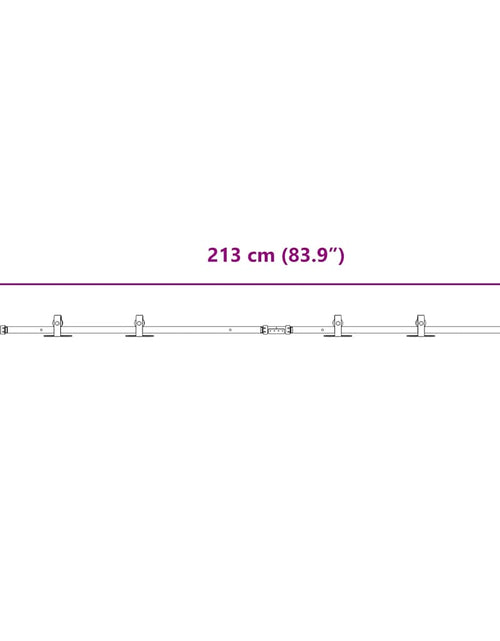 Загрузите изображение в средство просмотра галереи, Set uși glisante pentru dulap 213 cm oțel carbon
