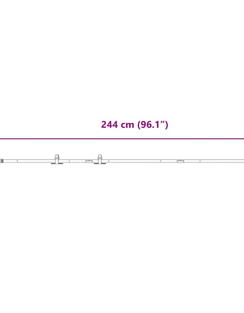 Încărcați imaginea în vizualizatorul Galerie, Set uși glisante pentru dulap 244 cm oțel carbon
