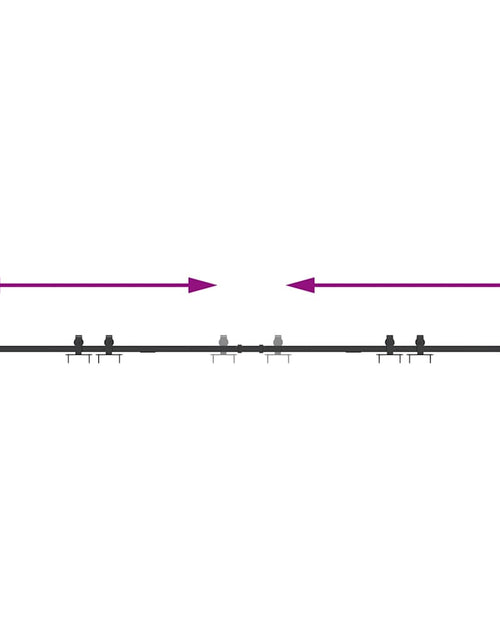 Încărcați imaginea în vizualizatorul Galerie, Set uși glisante pentru dulap 244 cm oțel carbon
