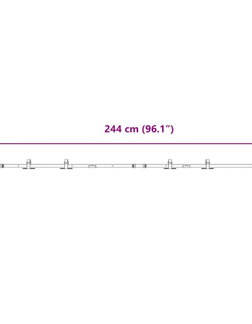 Încărcați imaginea în vizualizatorul Galerie, Set uși glisante pentru dulap 244 cm oțel carbon
