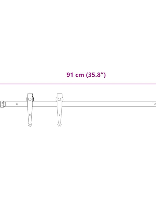 Încărcați imaginea în vizualizatorul Galerie, Set uși glisante pentru dulap 91 cm oțel carbon
