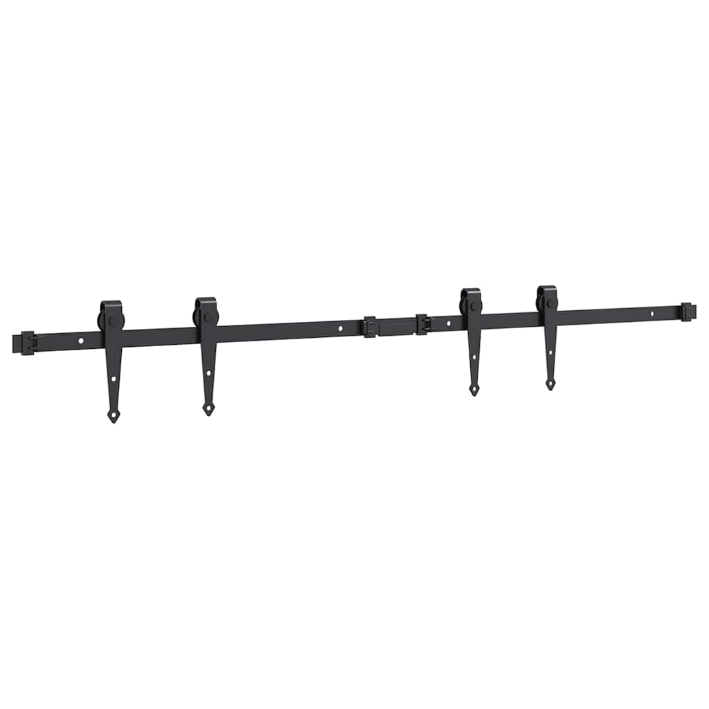 Set uși glisante pentru dulap 122 cm oțel carbon