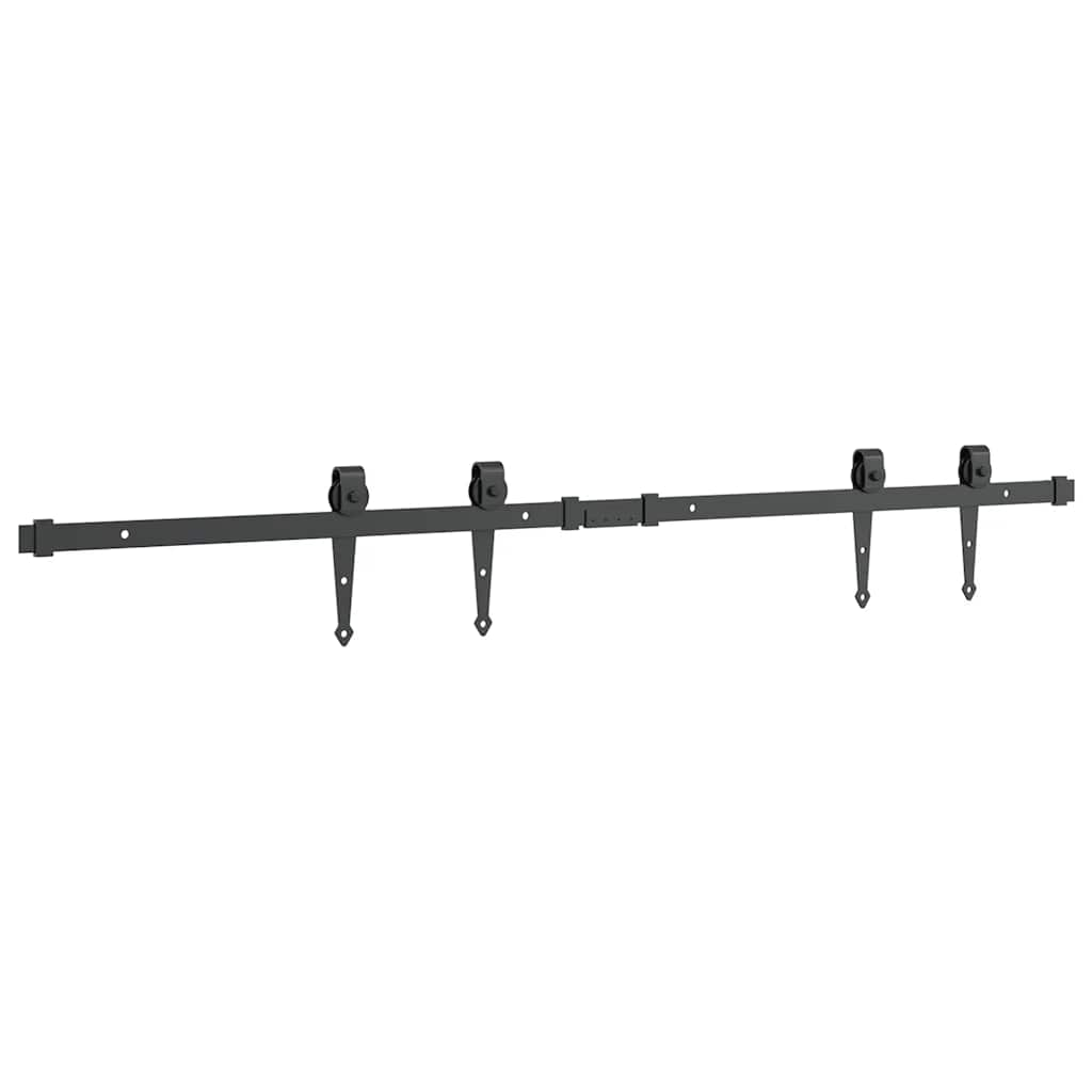 Set uși glisante pentru dulap 122 cm oțel carbon