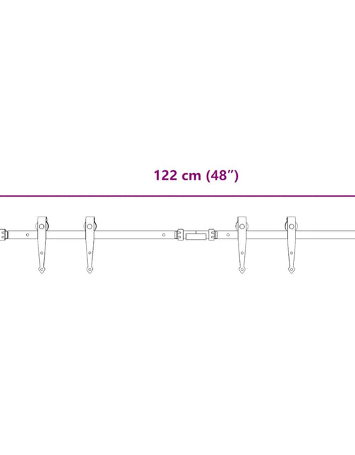 Încărcați imaginea în vizualizatorul Galerie, Set uși glisante pentru dulap 122 cm oțel carbon
