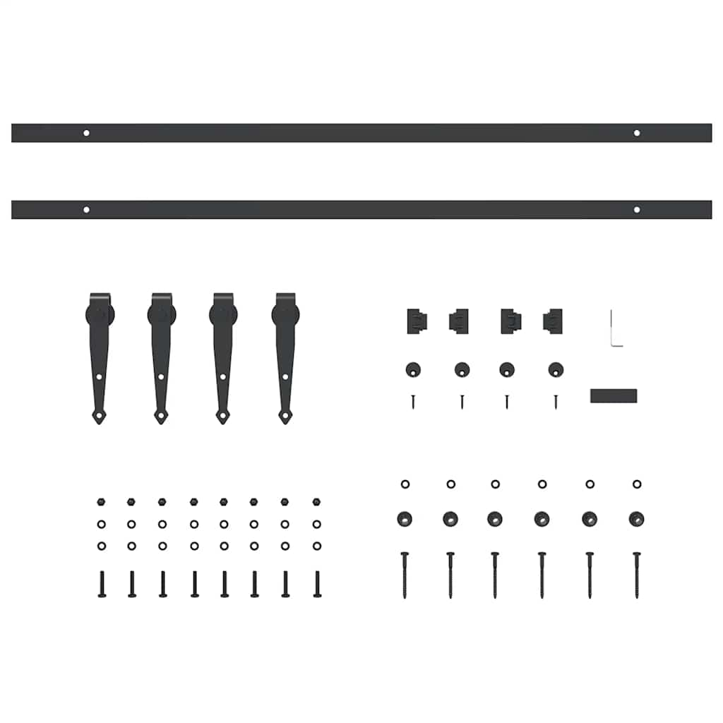 Set uși glisante pentru dulap 183 cm oțel carbon