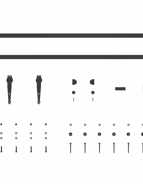 Încărcați imaginea în vizualizatorul Galerie, Set uși glisante pentru dulap 213 cm oțel carbon
