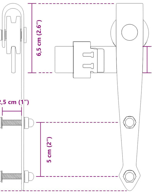 Загрузите изображение в средство просмотра галереи, Set uși glisante pentru dulap 213 cm oțel carbon
