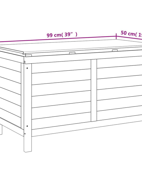 Загрузите изображение в средство просмотра галереи, Cutie de perne de exterior, 99x50x56,5 cm, lemn masiv de brad
