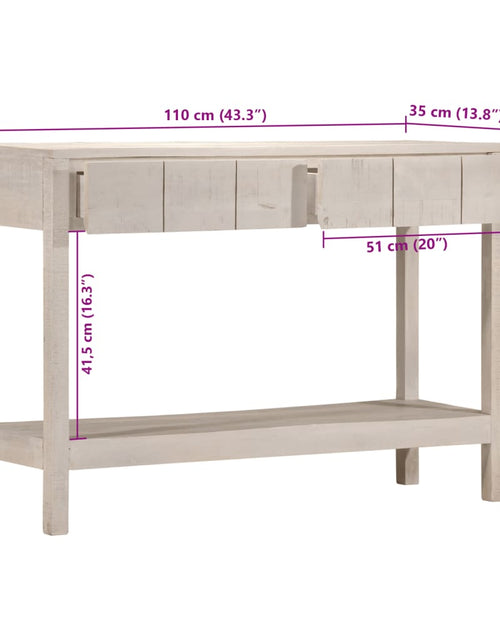 Загрузите изображение в средство просмотра галереи, Masă consolă, 110x35x75 cm, lemn masiv de mango
