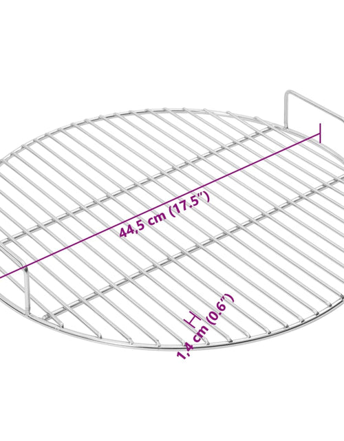 Încărcați imaginea în vizualizatorul Galerie, Grill de grătar cu mânere, rotund, Ø44,5 cm oțel inoxidabil 304
