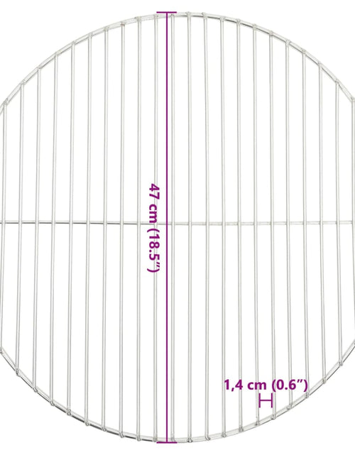 Загрузите изображение в средство просмотра галереи, Grill pentru grătar rotund, Ø47 cm, oțel inoxidabil 304
