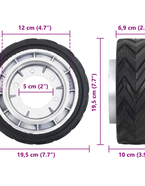 Загрузите изображение в средство просмотра галереи, Roată de manevră jockey, Ø19,5x10 cm, aluminiu și cauciuc
