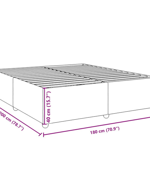 Încărcați imaginea în vizualizatorul Galerie, Cadru de pat fără saltea, maro închis, 180x200 cm, textil
