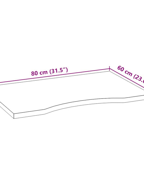 Загрузите изображение в средство просмотра галереи, Blat de birou netratat din lemn masiv de stejar dreptunghiular
