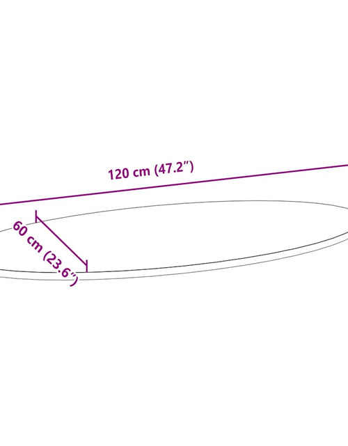 Încărcați imaginea în vizualizatorul Galerie, Blat de masă 120x60x2 cm lemn masiv de stejar oval
