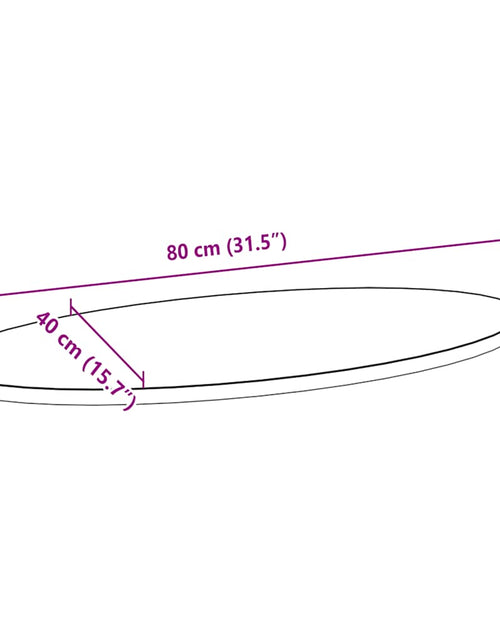 Încărcați imaginea în vizualizatorul Galerie, Blat de masă maro deschis 80x40x2 cm lemn masiv de stejar oval
