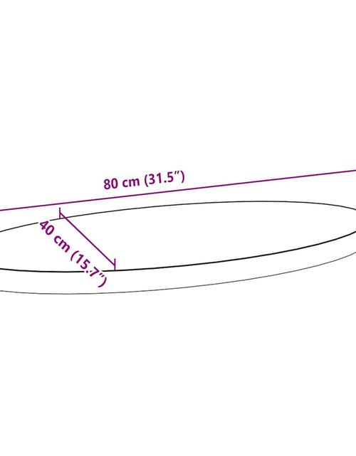 Încărcați imaginea în vizualizatorul Galerie, Blat de masă maro închis 80x40x4 cm lemn masiv de stejar oval
