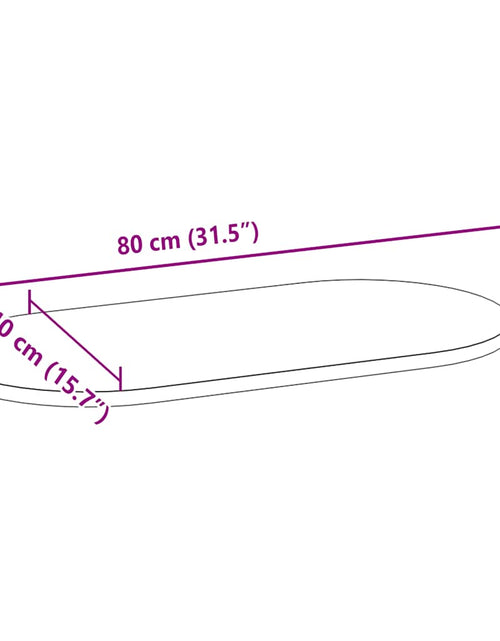 Încărcați imaginea în vizualizatorul Galerie, Blat de masă 80x40x2 cm lemn masiv de stejar oval
