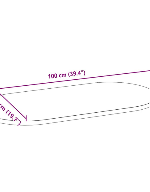 Încărcați imaginea în vizualizatorul Galerie, Blat de masă 100x50x2 cm lemn masiv de stejar oval
