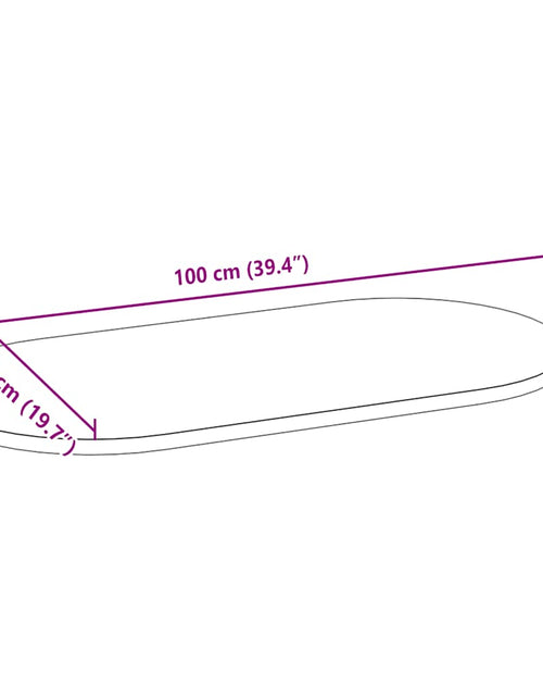 Încărcați imaginea în vizualizatorul Galerie, Blat de masă maro deschis 100x50x2 cm lemn masiv de stejar oval
