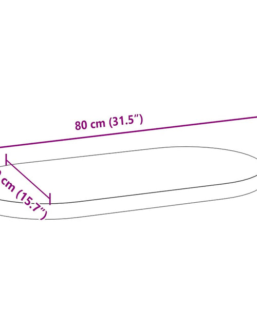 Încărcați imaginea în vizualizatorul Galerie, Blat de masă maro închis 80x40x4 cm lemn masiv de stejar oval
