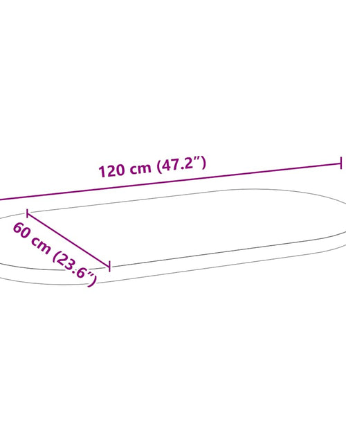 Încărcați imaginea în vizualizatorul Galerie, Blat de masă maro închis 120x60x4 cm lemn masiv de stejar oval
