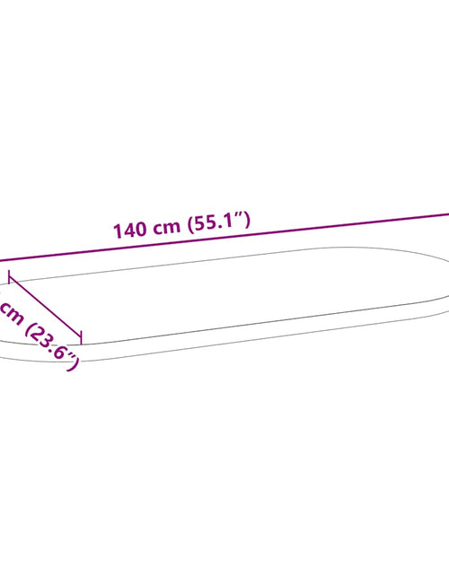 Încărcați imaginea în vizualizatorul Galerie, Blat de masă maro închis 140x60x4 cm lemn masiv de stejar oval
