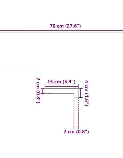 Încărcați imaginea în vizualizatorul Galerie, Pervaz 2 buc lemn masiv de stejar netratat 70x15x2 cm
