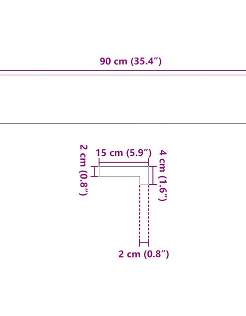 Încărcați imaginea în vizualizatorul Galerie, Pervaz 2 buc lemn masiv de stejar netratat 90x15x2 cm
