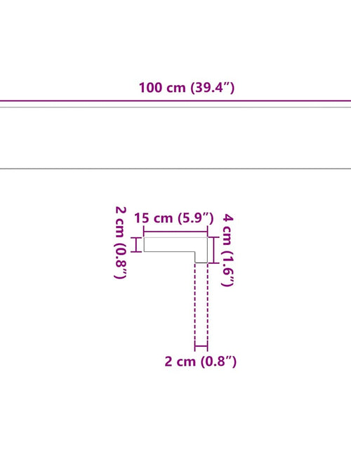 Загрузите изображение в средство просмотра галереи, Pervaz 2 buc lemn masiv de stejar netratat 100x15x2 cm
