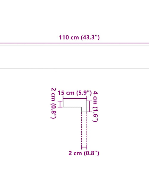 Încărcați imaginea în vizualizatorul Galerie, Pervaz 2 buc lemn masiv de stejar netratat 110x15x2 cm
