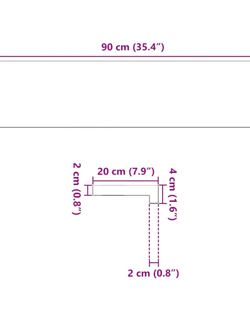 Încărcați imaginea în vizualizatorul Galerie, Pervaz 2 buc lemn masiv de stejar netratat 90x20x2 cm
