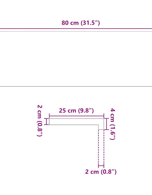 Încărcați imaginea în vizualizatorul Galerie, Pervaz 2 buc lemn masiv de stejar netratat 80x25x2 cm
