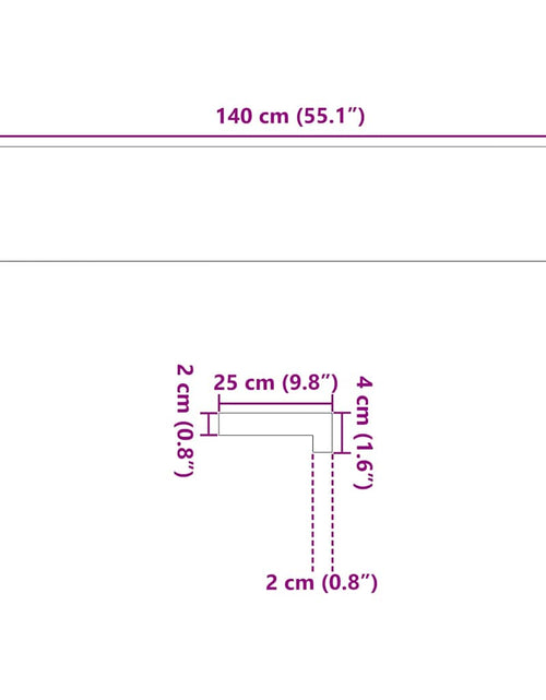Încărcați imaginea în vizualizatorul Galerie, Pervaz 2 buc lemn masiv de stejar netratat 140x25x2 cm

