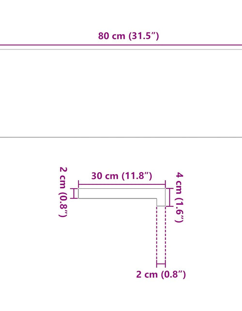 Încărcați imaginea în vizualizatorul Galerie, Pervaz 2 buc lemn masiv de stejar netratat 80x30x2 cm
