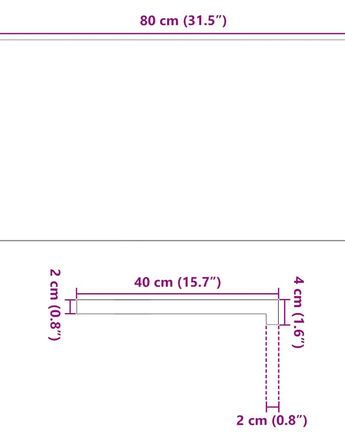 Încărcați imaginea în vizualizatorul Galerie, Pervaz 2 buc lemn masiv de stejar netratat 80x40x2 cm
