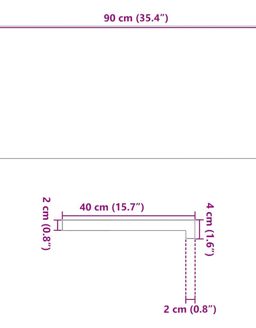 Încărcați imaginea în vizualizatorul Galerie, Pervaz 2 buc lemn masiv de stejar netratat 90x40x2 cm
