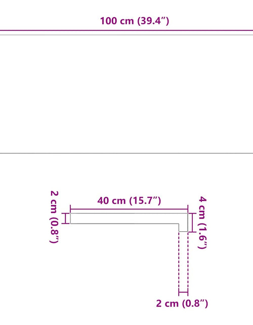 Încărcați imaginea în vizualizatorul Galerie, Pervaz 2 buc lemn masiv de stejar netratat 100x40x2 cm
