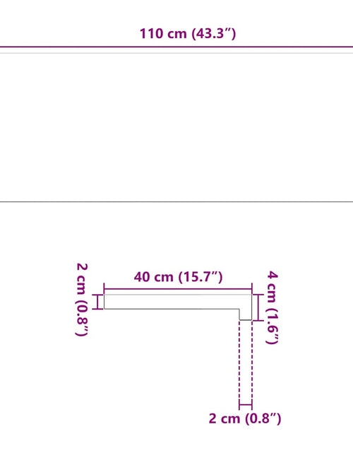 Загрузите изображение в средство просмотра галереи, Pervaz 2 buc lemn masiv de stejar netratat 110x40x2 cm
