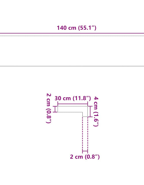 Загрузите изображение в средство просмотра галереи, Pervaz 2 buc lemn masiv de maro deschis 140x30x2 cm
