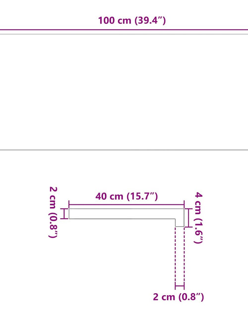 Загрузите изображение в средство просмотра галереи, Pervaz 2 buc lemn masiv de maro deschis 100x40x2 cm
