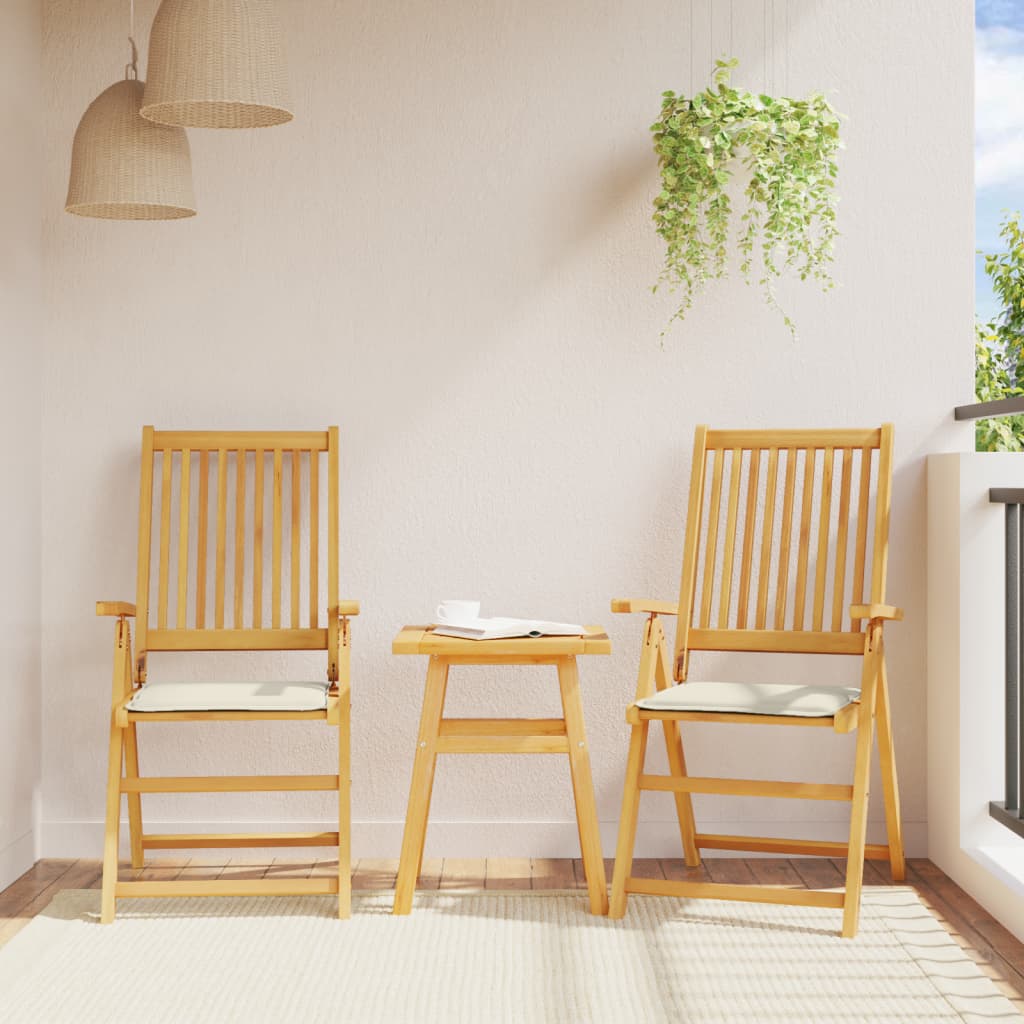Pernă scaun de grădină, 4 buc., crem, 45x45x2 cm, pătrat
