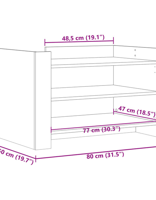 Загрузите изображение в средство просмотра галереи, Măsuță de cafea, stejar sonoma, 80x50x50 cm, lemn prelucrat
