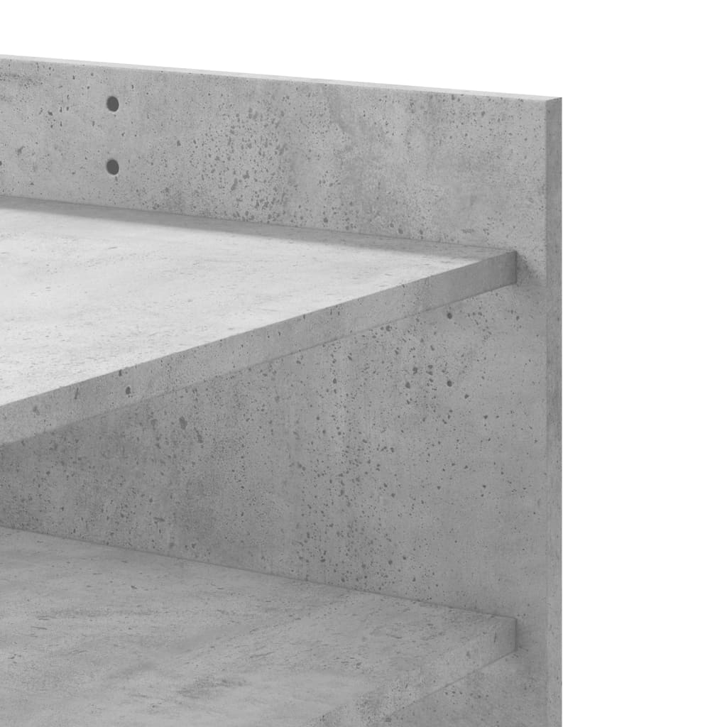 Măsuță de cafea, gri beton, 80x50x50 cm, lemn prelucrat