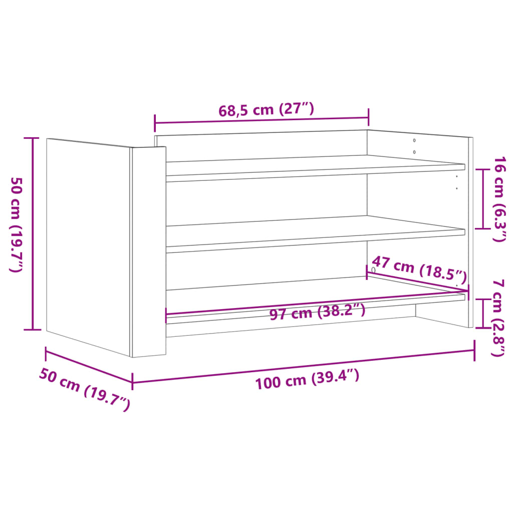 Măsuță de cafea gri sonoma 100x50x50 cm lemn prelucrat