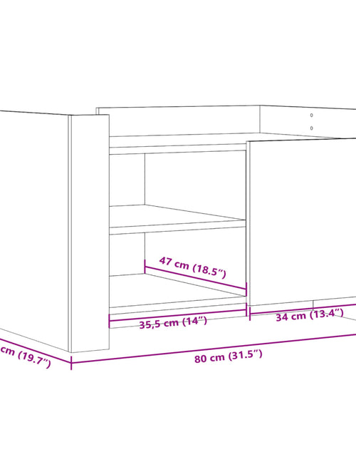 Загрузите изображение в средство просмотра галереи, Măsuță de cafea, gri beton, 80x50x50 cm, lemn prelucrat
