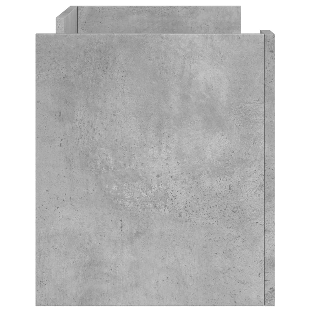 Comodă TV, gri beton, 80x35x40 cm, lemn prelucrat