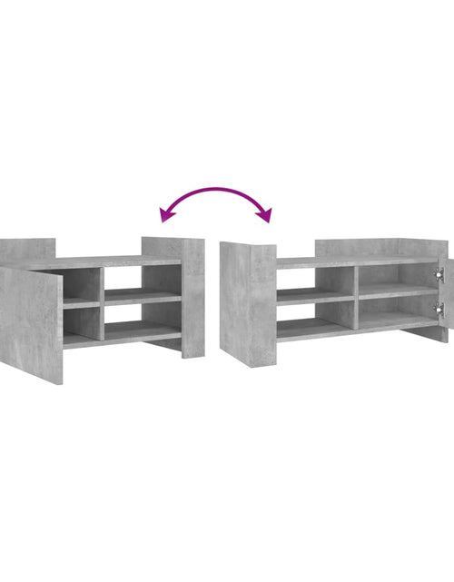 Загрузите изображение в средство просмотра галереи, Comodă TV, gri beton, 80x35x40 cm, lemn prelucrat
