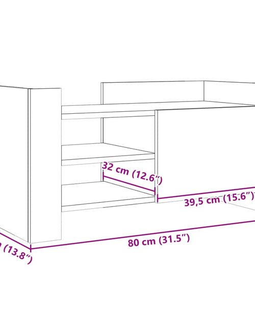 Загрузите изображение в средство просмотра галереи, Comodă TV, gri beton, 80x35x40 cm, lemn prelucrat
