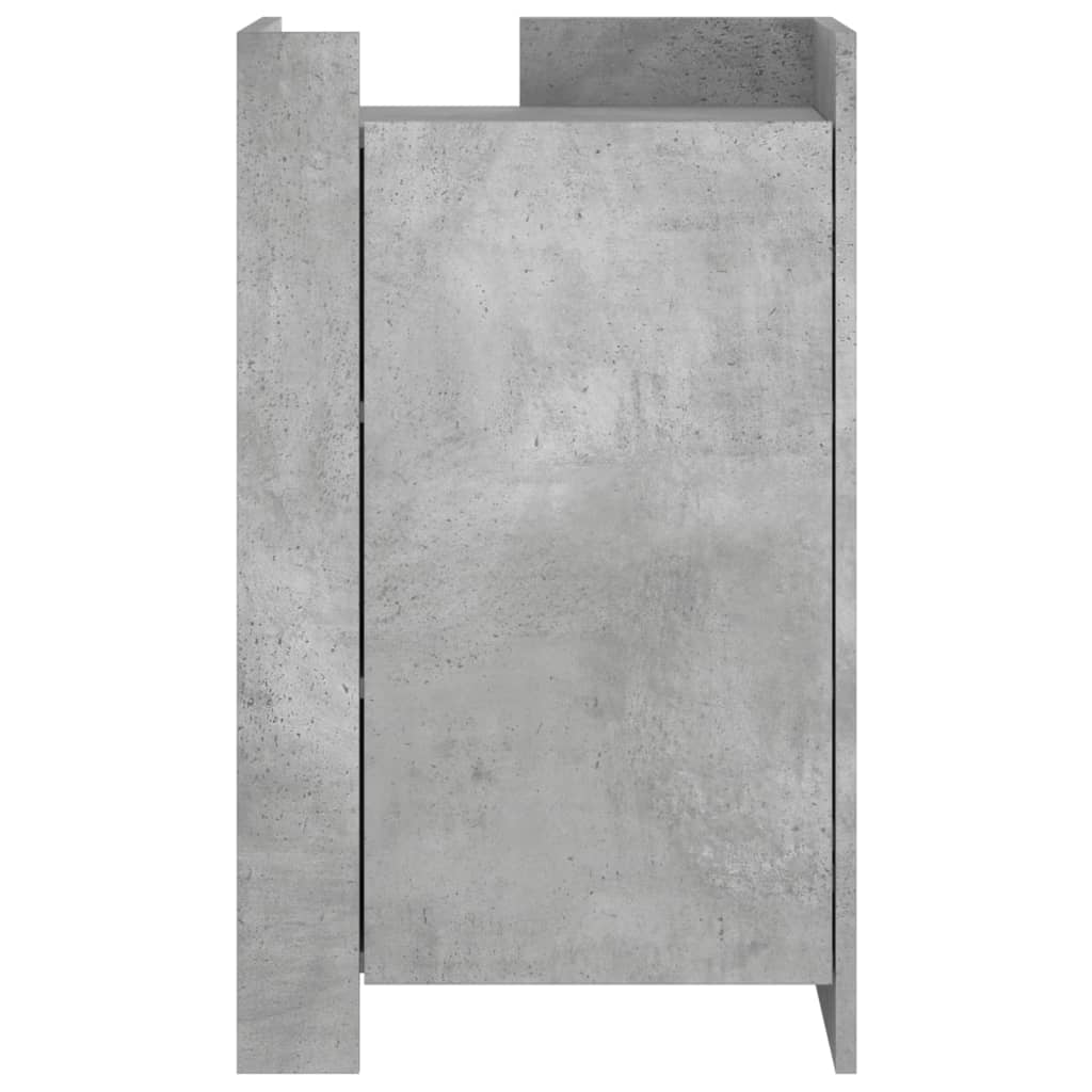 Dulap, gri beton, 45x35x75 cm, lemn prelucrat